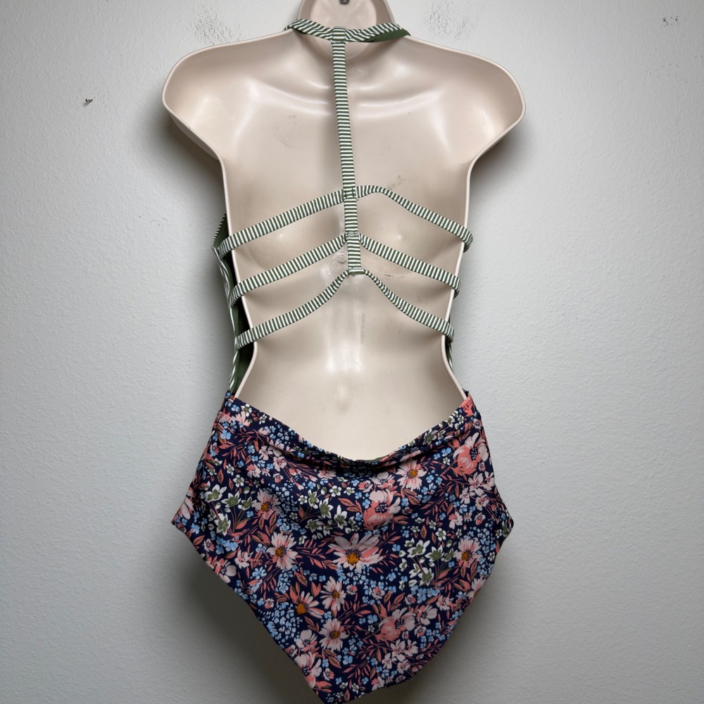 Rebecca Virtue Women Enchanted One Piece Swimsuit Large Floral Cutout - Picture 8 of 13